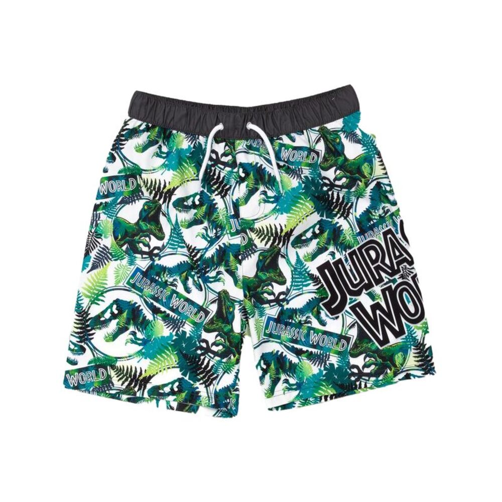 Jurassic World Boys Dinosaur Swim Shorts / Green/Black/White